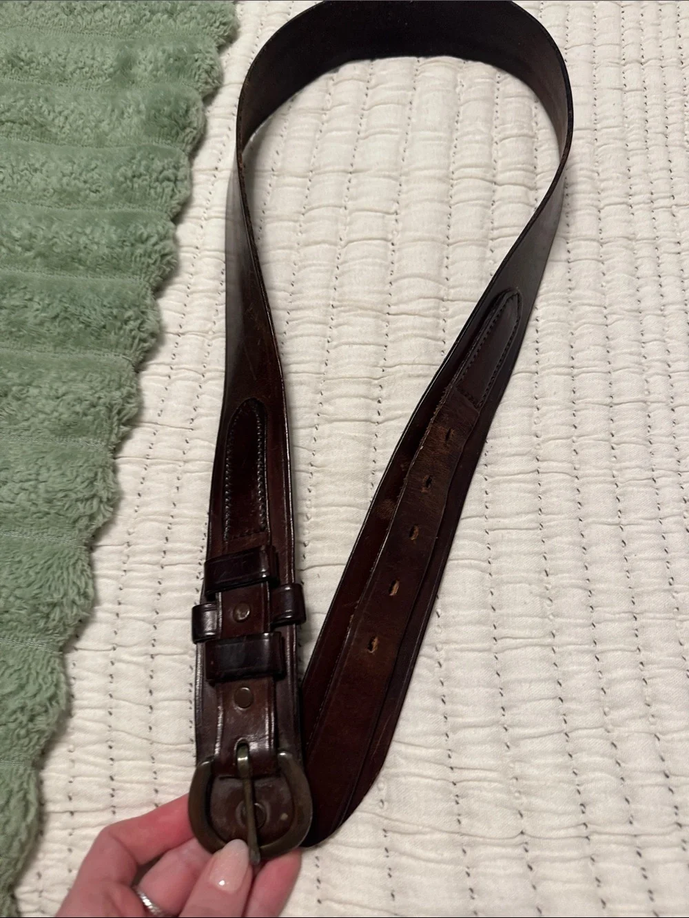 Classic Cowhide Brown Leather Belt - Timeless Dress Style